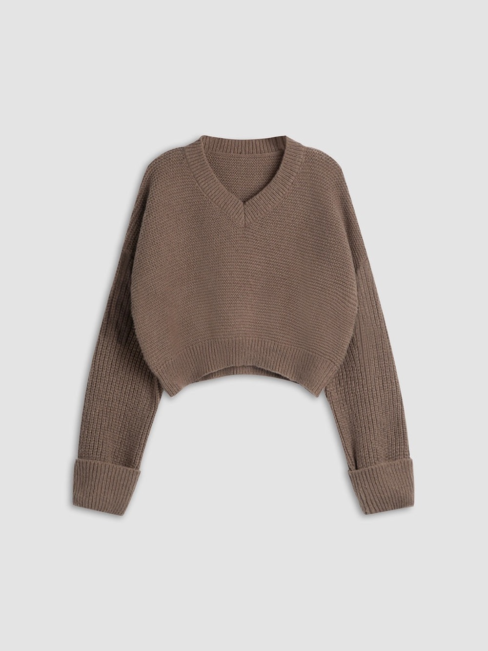 Commense Minimalism V Neck Pullover Sweater